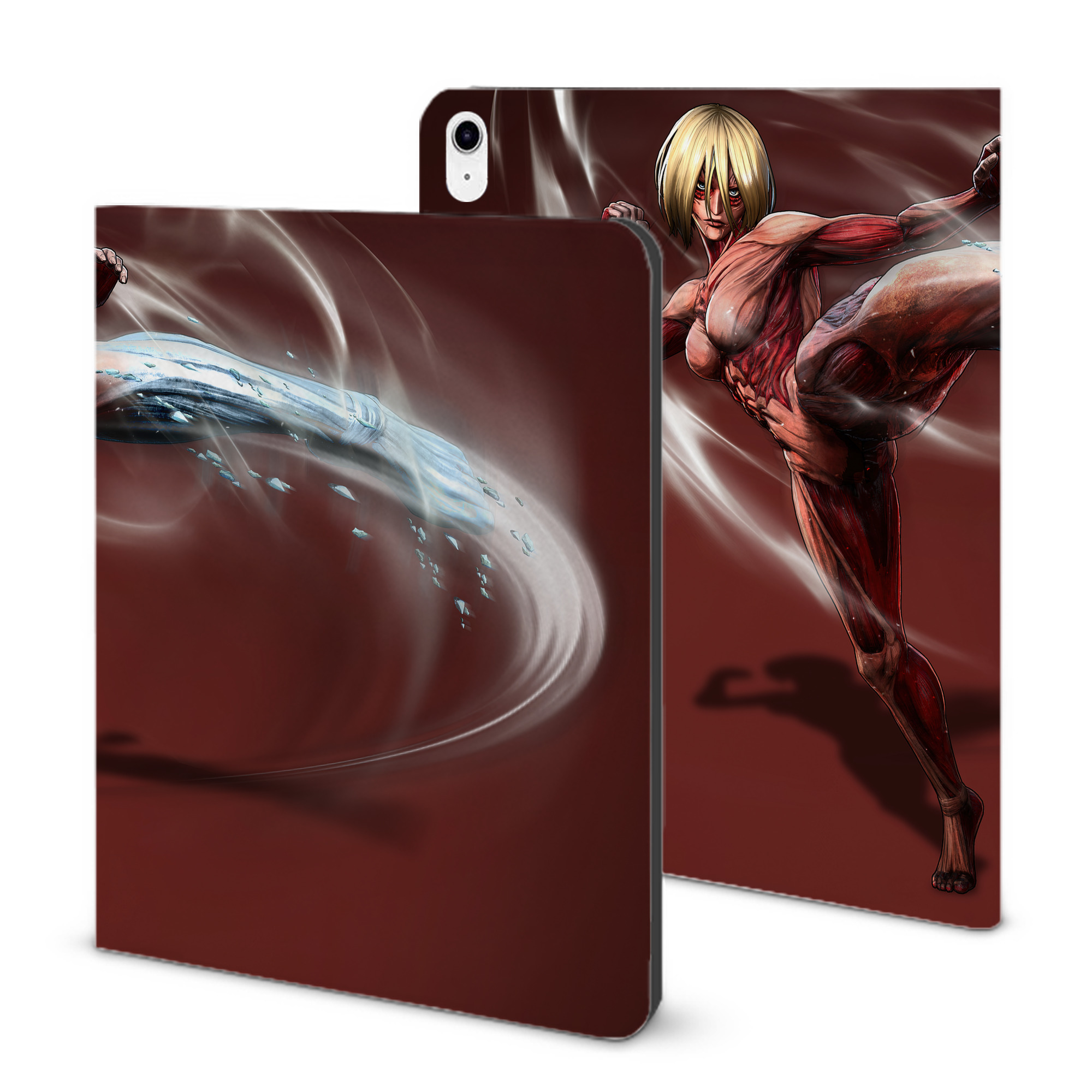 （画像用） 進撃の巨人 Attack on Titan IPad ケース ブック型 PUレザー TPU 耐衝撃 軽量 薄型 ペン収納なし 全面保護 IPad 各モデル対応